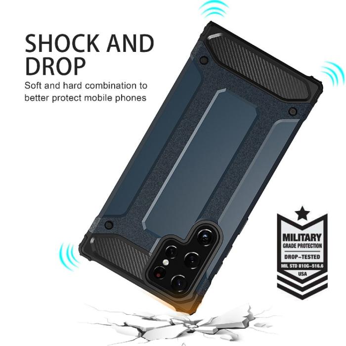 Bild 5, Samsung Galaxy S23 Ultra Skal Shockproof Hybrid Armor Röd