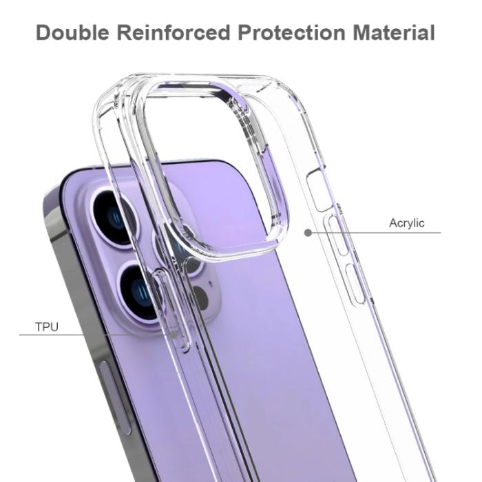 Bild 4, iPhone 14 Pro Max Skal Shockproof Hybrid Akryl/TPU Svart