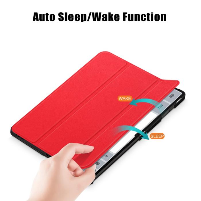 Bild 5, Samsung Galaxy Tab S9 Ultra Fodral Tri-Fold Röd