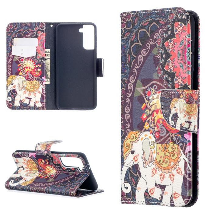 Bild 1, Samsung Galaxy S21 Plus - Fodral Med Tryck - Elefant
