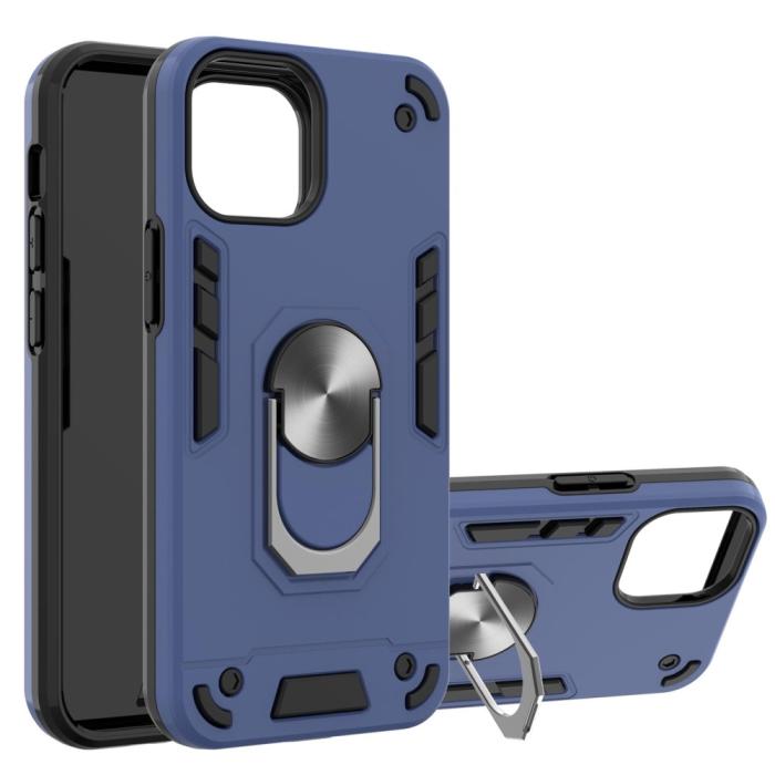 Bild 1, iPhone 13 Mini - Armor Ring Skal Med Magnetplatta - Blå