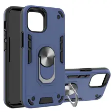 iPhone 13 Mini - Armor Ring Skal Med Magnetplatta - Blå