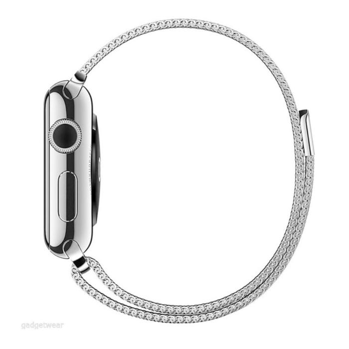 Bild 4, Milanese Loop Metall Armband Apple Watch 41/40/38 mm - Silver