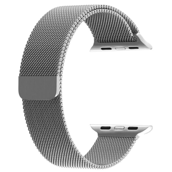 Bild 5, Milanese Loop Metall Armband Apple Watch 41/40/38 mm - Silver