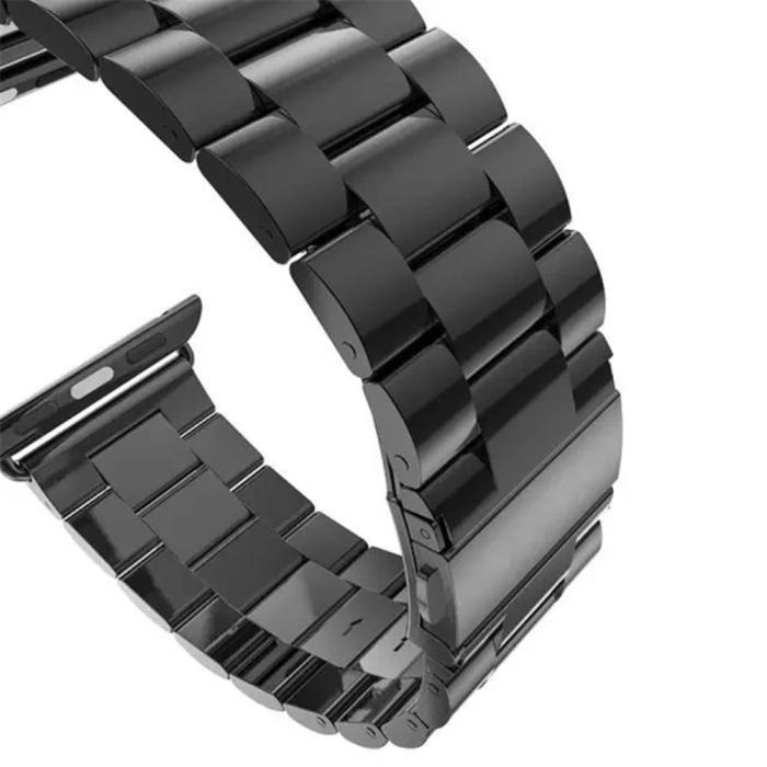 Bild 4, Lyxigt Metallarmband Apple Watch 42/44/45/49 mm Svart