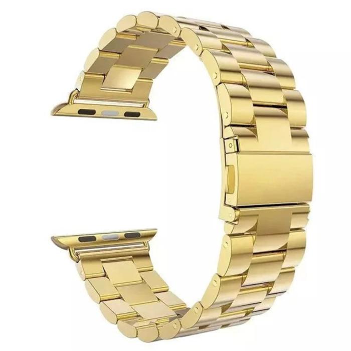 Bild 2, Lyxigt Metallarmband Apple Watch 42/44/45/49 mm Guld