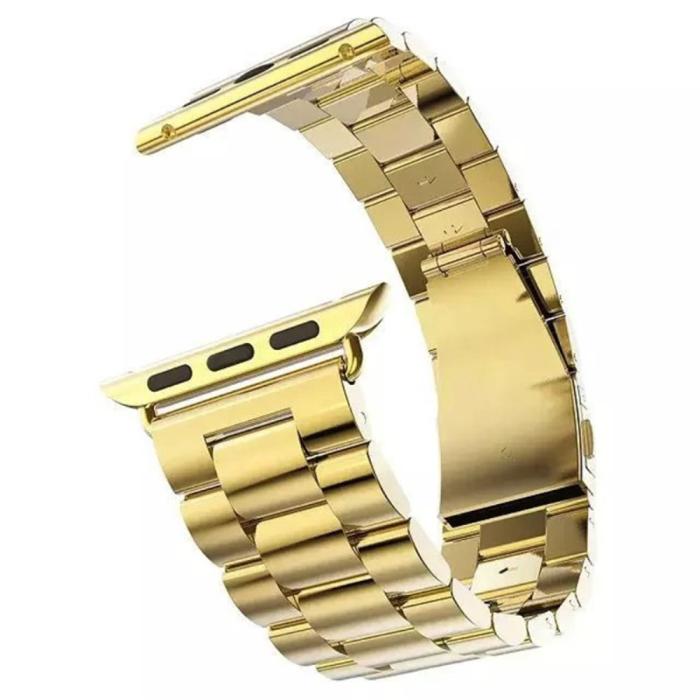Bild 3, Lyxigt Metallarmband Apple Watch 42/44/45/49 mm Guld