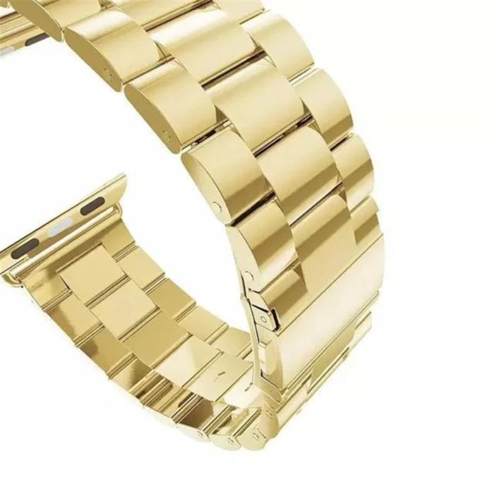 Bild 5, Lyxigt Metallarmband Apple Watch 42/44/45/49 mm Guld
