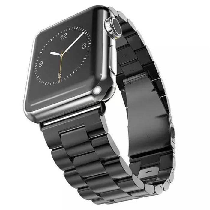 Bild 3, Lyxigt Metallarmband Apple Watch 41/40/38 mm - Svart