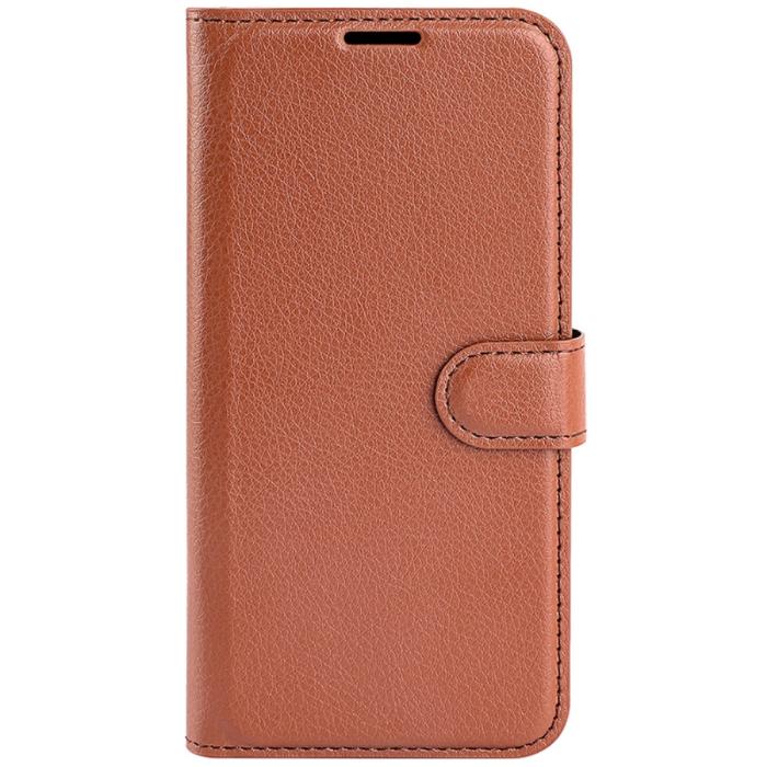 Bild 5, Samsung Galaxy S24 Plus Fodral Litchi Textur Brun
