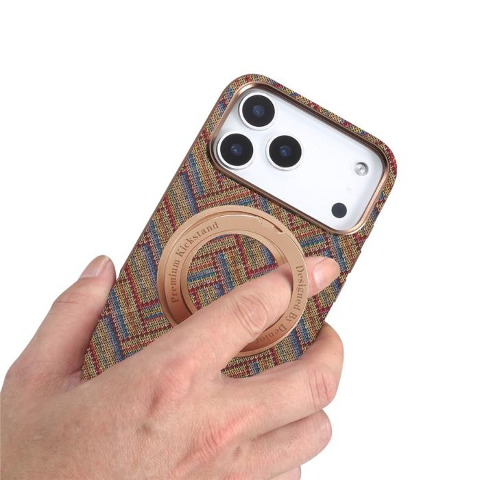 Bild 5, DENIOR iPhone 18 Pro / 17 Pro Skal MagSafe Ringstativ Flerfärgad
