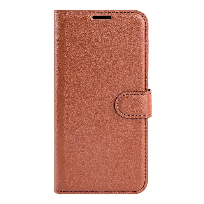Bild 2, Motorola Moto G86 5G Fodral Litchi Läder Brun