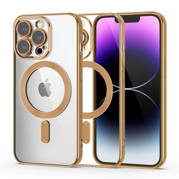 Bild 1, Tech-Protect iPhone 14 Pro Skal MagSafe MagShine Guld