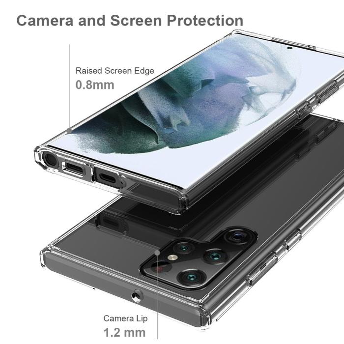 Bild 3, Samsung Galaxy S22 Ultra Skal Akryl/TPU Hybrid Transparent