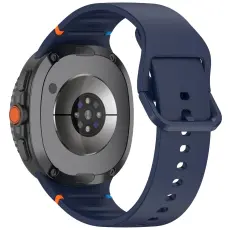 Galaxy Watch 8 46/44/40 mm Klockarmband Silkon M&ouml;rk Bl&aring;