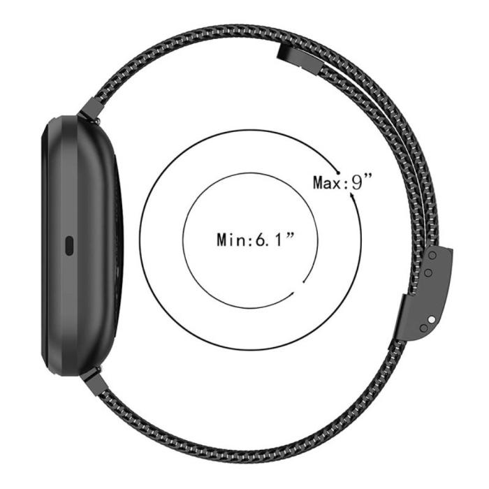 Bild 5, Fitbit Versa 4/Sense 2 Armband Metall Silver