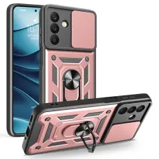 Samsung Galaxy A26 5G Skal CamShield Ring Hybrid Ros&eacute;guld