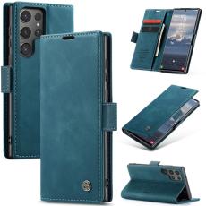 CASEME Samsung Galaxy S25 Ultra Fodral Retro L&auml;der Bl&aring;