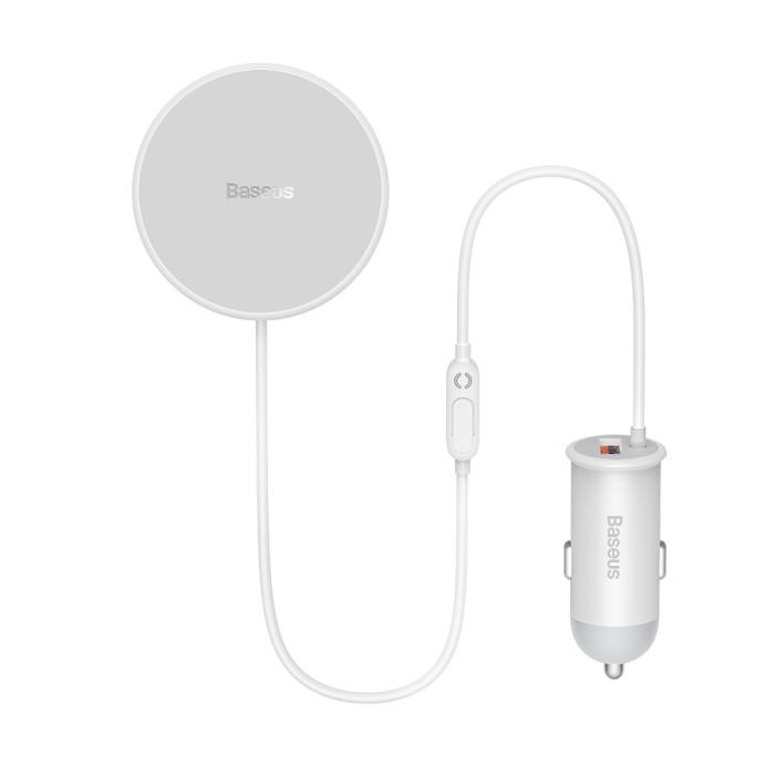 Bild 2, Baseus 15W Magnetisk Trådlös Billaddare Vit