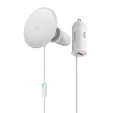 Baseus 15W Magnetisk Trådlös Billaddare Vit