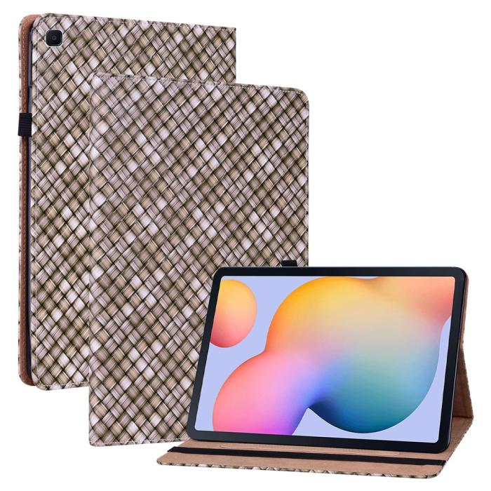 Bild 1, Samsung Galaxy Tab S6 Lite Fodral Vävd Textur Brun