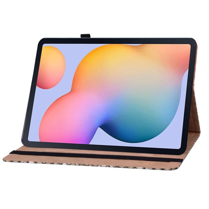 Bild 4, Samsung Galaxy Tab S6 Lite Fodral Vävd Textur Brun