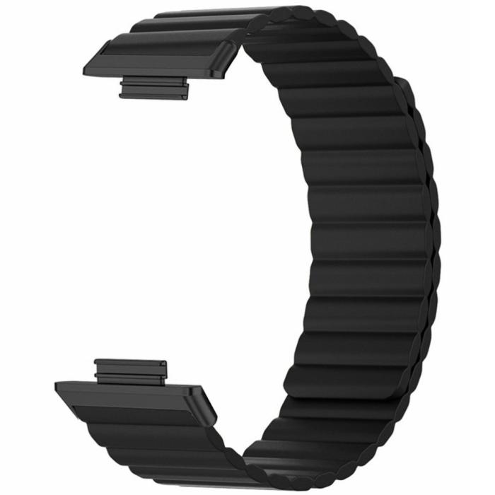 Bild 3, Huawei Watch Fit 3 Klockarmband Magnetiskt Justerbart Silikon Svart