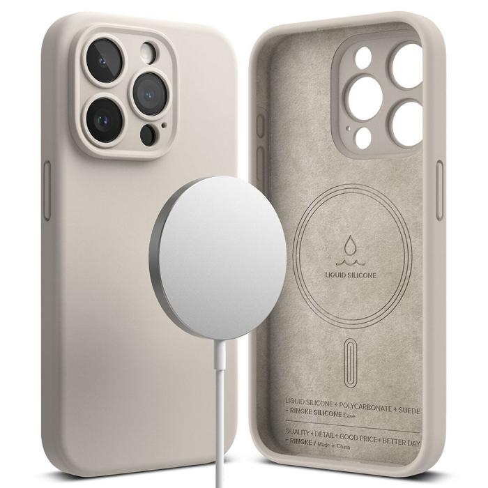 Bild 2, Ringke iPhone 15 Pro Max Skal MagSafe Silikon Stone