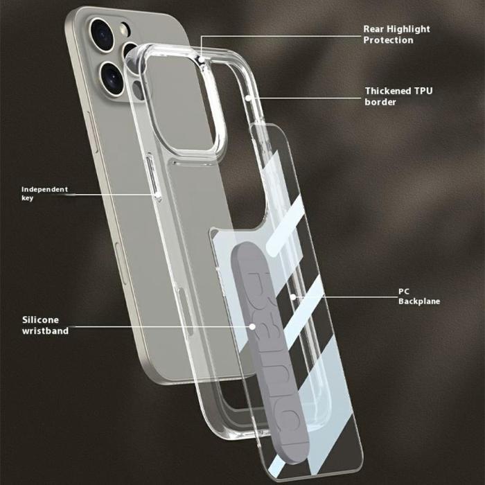 Bild 2, GKK iPhone 16 Pro Skal Hand Strap Hybrid Blå