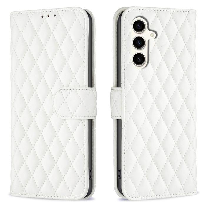 Bild 1, Samsung Galaxy S24 FE Fodral Diamond Läder Vit