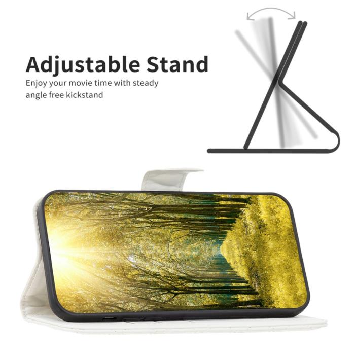 Bild 2, Samsung Galaxy S24 FE Fodral Diamond Läder Vit