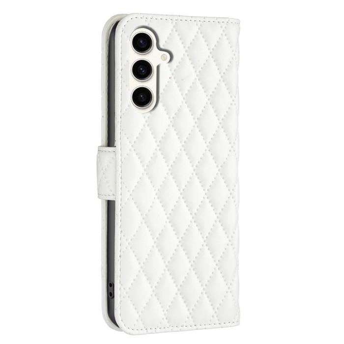 Bild 5, Samsung Galaxy S24 FE Fodral Diamond Läder Vit