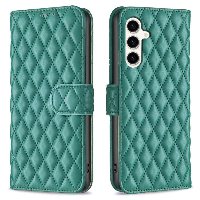 Bild 1, Samsung Galaxy S24 FE Fodral Diamond Läder Grön