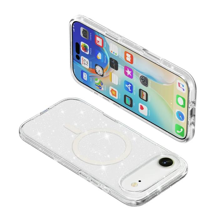 Bild 2, iPhone Air Skal MagSafe Glitter Transparent