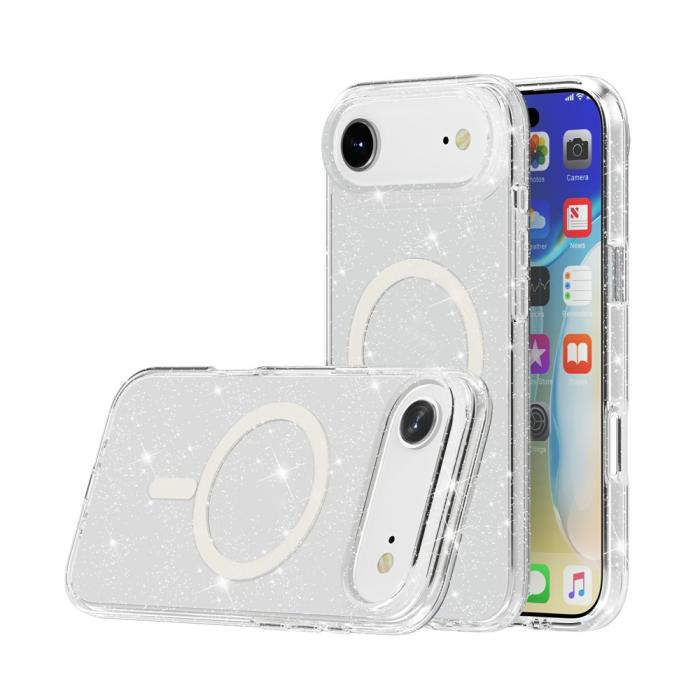 Bild 3, iPhone Air Skal MagSafe Glitter Transparent