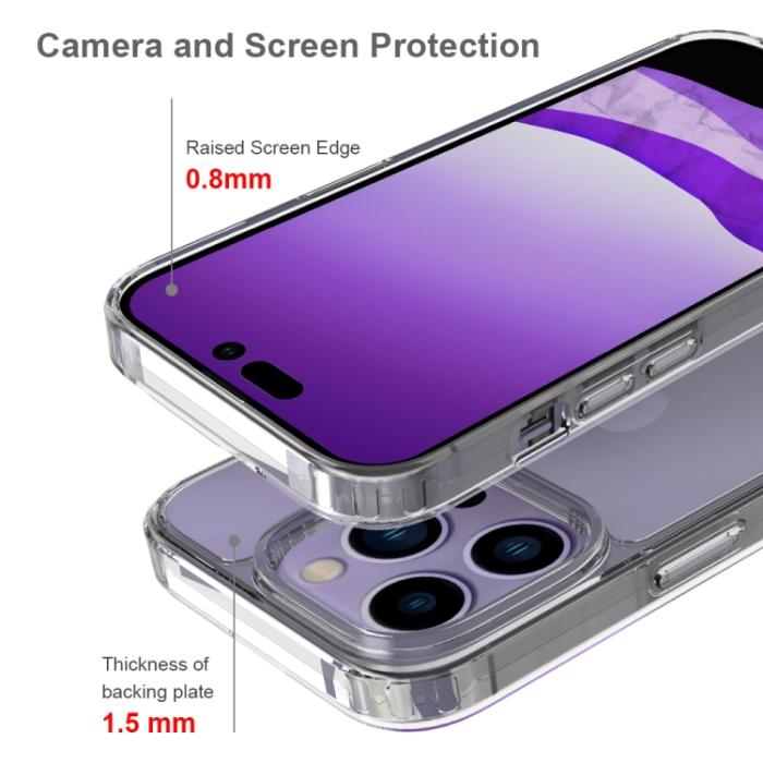 Bild 3, iPhone 14 Pro Max Skal Shockproof Hybrid Akryl/TPU Transparent