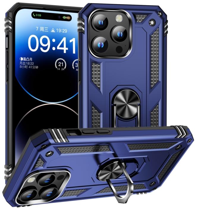 Bild 1, iPhone 15 Pro Skal Hybrid Armor Ring Blå