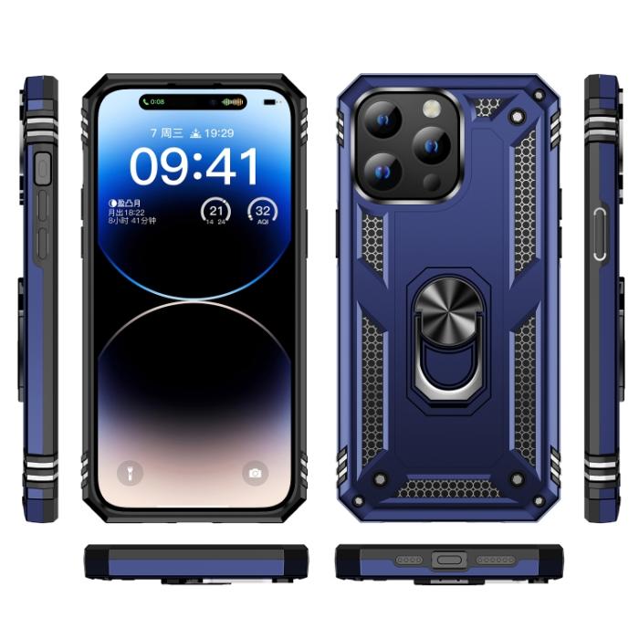 Bild 2, iPhone 15 Pro Skal Hybrid Armor Ring Blå