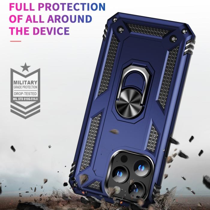 Bild 3, iPhone 15 Pro Skal Hybrid Armor Ring Blå