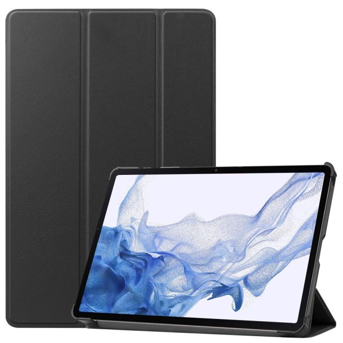 Bild 1, Samsung Galaxy Tab S9 Fodral Tri-Fold Läder Svart