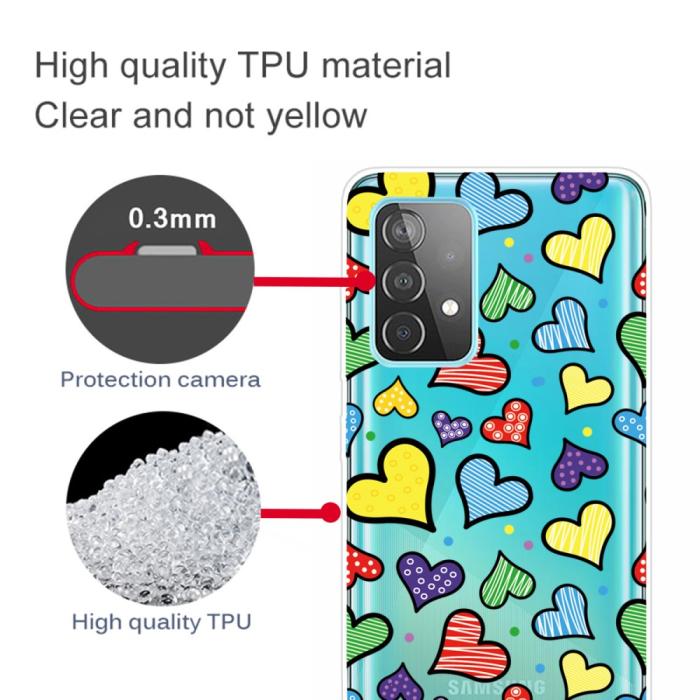 Bild 3, Samsung Galaxy A32 5G - Skal Med Tryck - Hjärtan