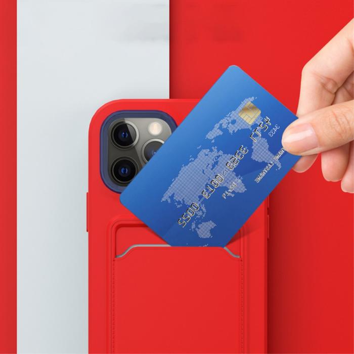 Bild 4, iPhone 13 Mini - Hybrid Skal Med Kortfack - Lila/Rosa