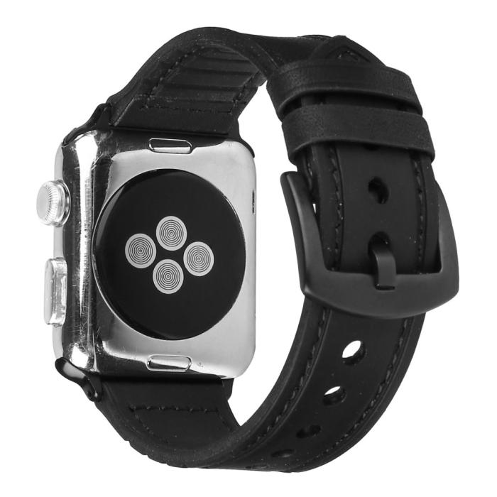 Bild 1, Läderarmband Apple Watch 41/40/38 mm - Svart