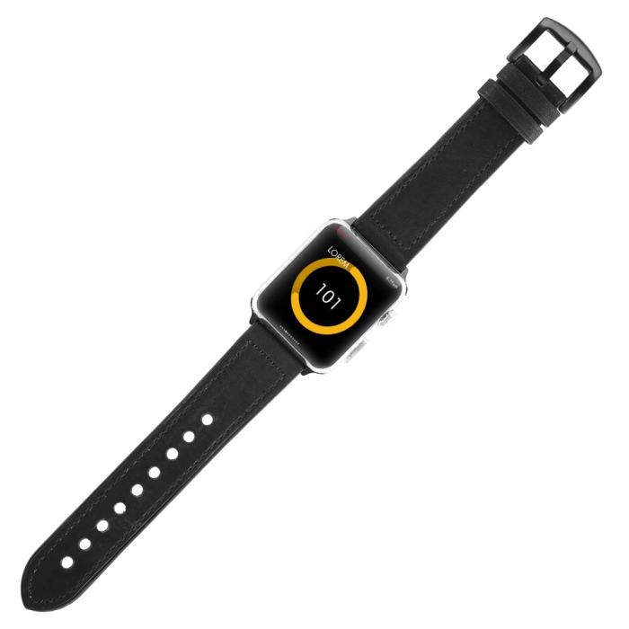 Bild 5, Läderarmband Apple Watch 41/40/38 mm - Svart