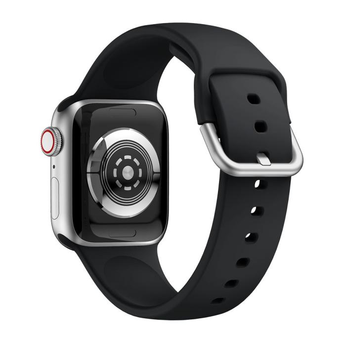 Bild 2, Silikon Armband - Apple Watch 41/40/38 mm - Svart