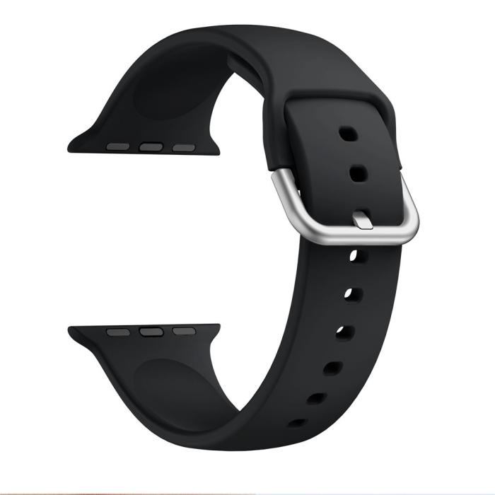 Bild 3, Silikon Armband - Apple Watch 41/40/38 mm - Svart