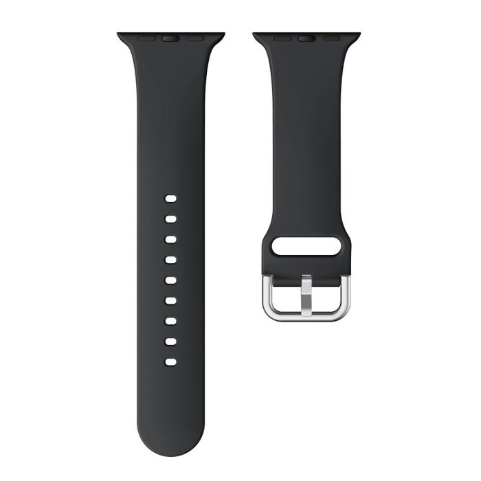 Bild 4, Silikon Armband - Apple Watch 41/40/38 mm - Svart