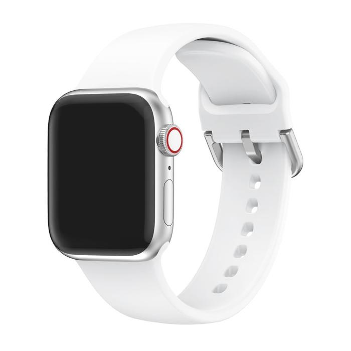 Bild 1, Silikon Armband - Apple Watch 41/40/38 mm - Vit