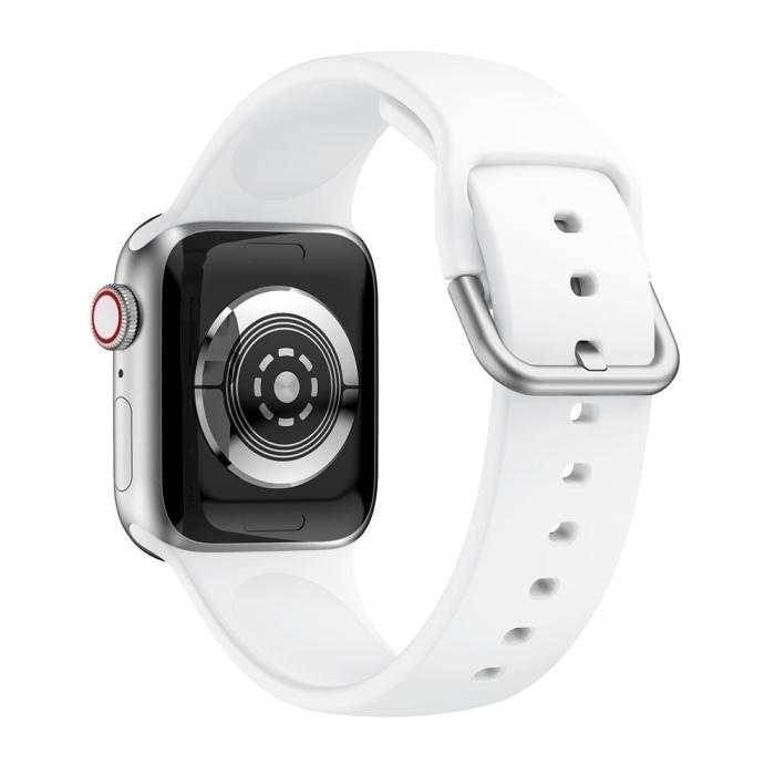 Bild 2, Silikon Armband - Apple Watch 41/40/38 mm - Vit