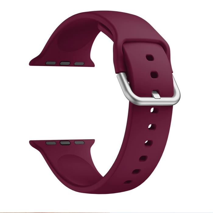 Bild 3, Silikon Armband - Apple Watch 41/40/38 mm - Vinröd